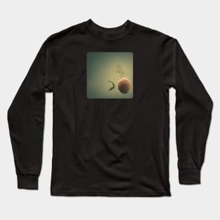 A.I. Generated Alien Flower with floating leaf Long Sleeve T-Shirt